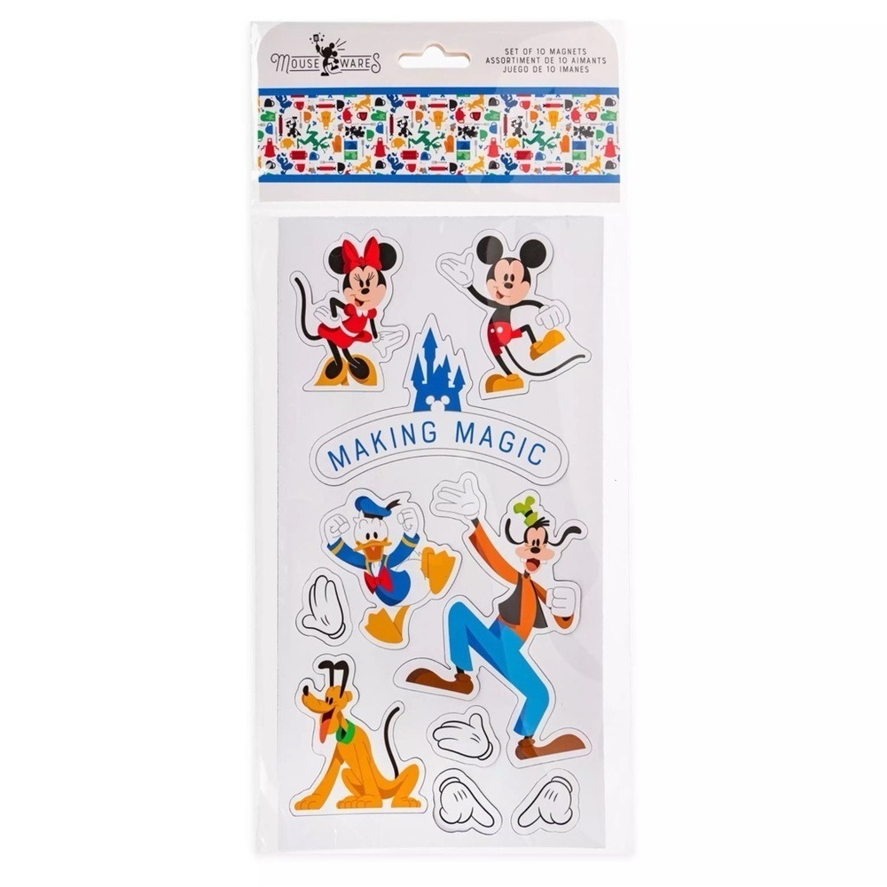 Walt Disney World Mickey Mouse and Friends Mousewares Magnet / Fridge Magnet Set